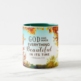 Ecclesiastes 3:11 Er hat alles schön gemacht Zweifarbige Tasse