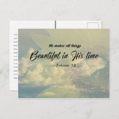 Ecclesiastes 3:11 - Schöne in seiner Zeit Postkarte (Vorne/Hinten)