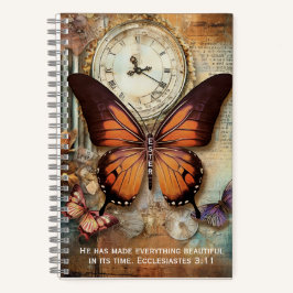Ecclesiastes 3:11 Tagebuch-Schmetterling-Uhr Notiz Notizblock