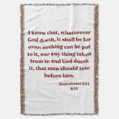 Ecclesiastes 3:14 KJV Bibelverse Decke (Vorderseite Vertikal)