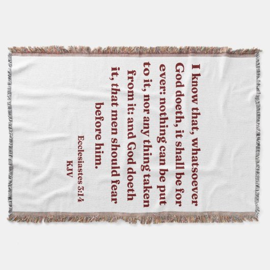 Ecclesiastes 3:14 KJV Bibelverse Decke (Vorderseite)