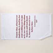 Ecclesiastes 3:14 KJV Bibelverse Strandtuch (Vorderseite)