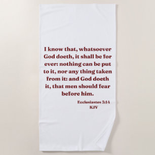 Ecclesiastes 3:14 KJV Bibelverse Strandtuch