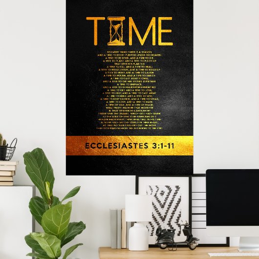 Ecclesiastes 3:1-11 Bibelverse Poster (Heimbüro)