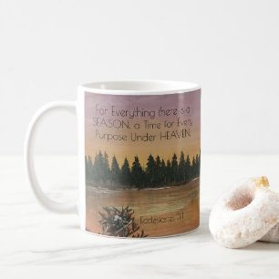 Ecclesiastes 3:1 Bibelverse Rustikale Landschaft Kaffeetasse