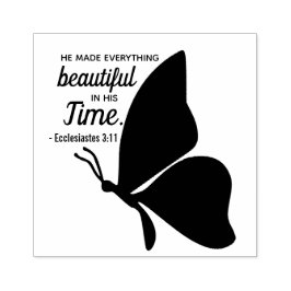 Ecclesiastes 3:1 Butterfly-Bibelverse Gummistempel