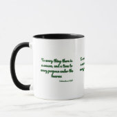 Ecclesiastes 3:1 KJV Bibelverse Zwei-Tone-Tasse Tasse (Links)