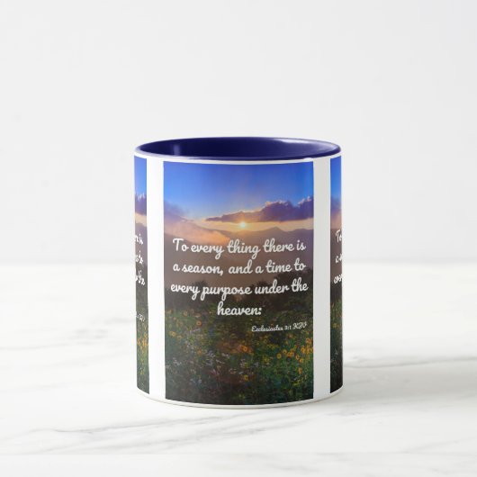 Ecclesiastes 3:1 KJV Bible Verse Pic Zwei-Tone-Tas Tasse (Zentrum)