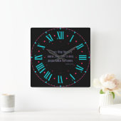 Ecclesiastes 3:1 KJV Bible Verse Roman Numeral Quadratische Wanduhr (Zuhause)