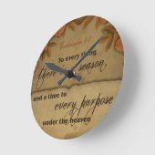 Ecclesiastes 3:1 Kunstgeschenke der Schrift Runde Wanduhr (Winkel)