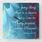 Ecclesiastes 3:1 quadratische wanduhr (Vorderseite)