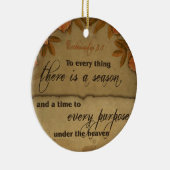 Ecclesiastes 3:1 Schrifts-Kunst-Geschenke Keramik Ornament (Rechts)