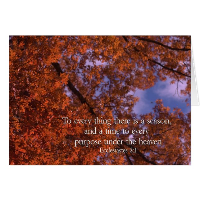 Ecclesiastes 3:1 Zu allem gibt es eine Saison (Vorderseite (Horizontal))