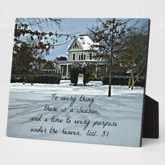 Ecclesiastes 3:1 Zu allem gibt es eine Saison Fotoplatte (Seite)