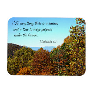 Ecclesiastes 3:1 Zu allem gibt es eine Saison. Magnet