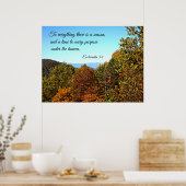 Ecclesiastes 3:1 Zu allem gibt es eine Saison. Poster (Küche)