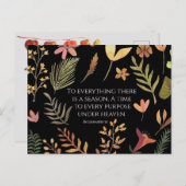 Ecclesiastes 3:1 Zu allem, was es eine Saison gibt Postkarte (Vorne/Hinten)