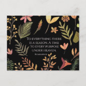 Ecclesiastes 3:1 Zu allem, was es eine Saison gibt Postkarte (Vorderseite)