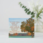 Ecclesiastes 3:1 Zu allem, was es eine Saison gibt Postkarte (Stehend Vorderseite)