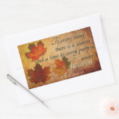 Ecclesiastes 3:1 Zu allem, was es eine Saison gibt Rechteckiger Aufkleber (Umschlag)