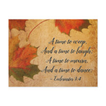 Ecclesiastes 3:4 Eine Zeit zum Weinen, eine Zeit z