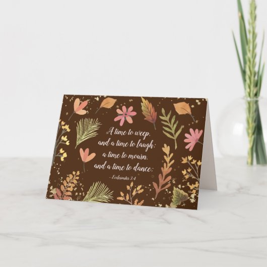 Ecclesiastes 3:4, Zeit zum Weinen, Zeit zum Lachen Karte (Vorderseite)
