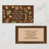 Ecclesiastes 3:4, Zeit zum Weinen, Zeit zum Lachen Visitenkarte (Vorne/Hinten)