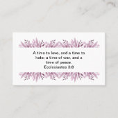 Ecclesiastes 3:8 KJV Bible Verse Business Card Visitenkarte (Vorderseite)