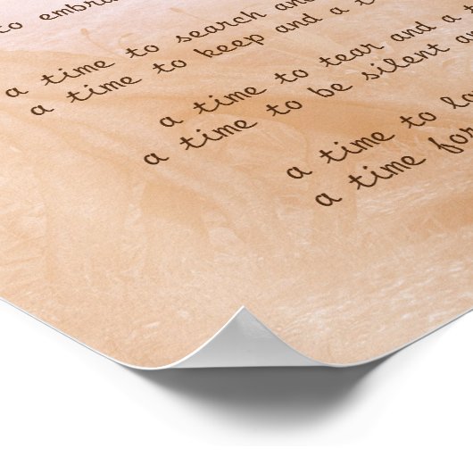 Ecclesiastes 3 Bibelverse Poster (Ecke)