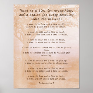 Ecclesiastes 3 Bibelverse Poster