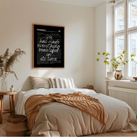 Ecclesiastes 3 Fall Bibel Verse Art Poster