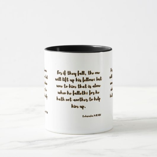 Ecclesiastes 4:10 KJV Bible Scripture Two-Tone Tasse (Zentrum)