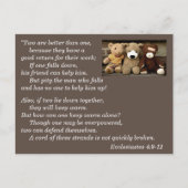 Ecclesiastes 4:9-12 Bibel Verse Speicher Postkarte (Vorderseite)