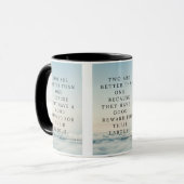 Ecclesiastes 4:9 KJV Bible Scripture Pic Two-Tone Tasse (Vorderseite Links)
