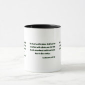 Ecclesiastes 5:10 KJV Bibelverse Zwei-Tonen-Tasse Tasse (Zentrum)