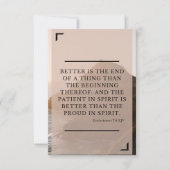 Ecclesiastes 7:8 KJV Bible Verse Pic Flat Gruß Karte (Vorderseite)