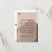 Ecclesiastes 7:8 KJV Bible Verse Pic Flat Gruß Karte (Vorderseite/Rückseite Beispiel)