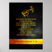 Ecclesiastes 9:10 Bibelverse Poster (Vorne)
