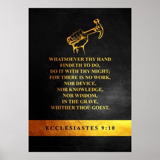 Ecclesiastes 9:10 Bibelverse Poster (Vorne)