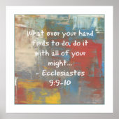 Ecclesiastes 9:9-10 Poster (Vorne)