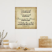 Ecclesiastes Bibel Vers säen Ihre Samen Poster (Küche)