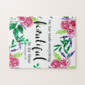 Ecclesiastes Bible Verse Blume niedlich Puzzle (Horizontal)