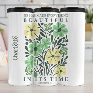 Ecclesiastes Schönes Blumendesign Thermosbecher