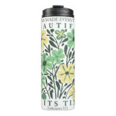 Ecclesiastes Schönes Blumendesign Thermosbecher (Vorderseite)