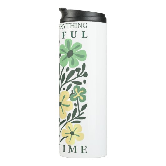Ecclesiastes Schönes Blumendesign Thermosbecher (Nach rechts gedreht)