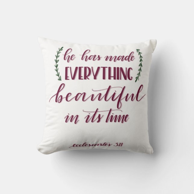 Ecclesiastes Vers Kissen (Vorderseite)