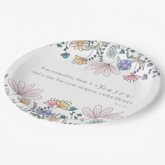 ECDC 3:1 Für alles gibt es ein Saisongetränk Pappteller (Schrägansicht)