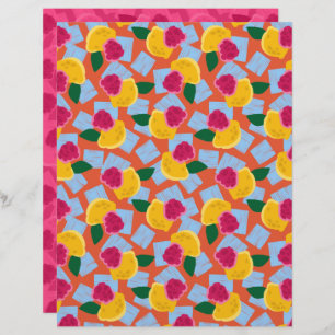 Eced Raspberry Lemonade Scrapbook Paper
