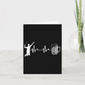 Ecg Heartbeat Badminton Player Shuttle Sports Smas Karte (Vorderseite)