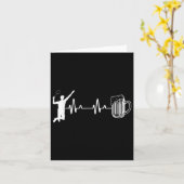 Ecg Heartbeat Badminton Player Shuttle Sports Smas Karte (Gelbe Blume)